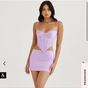 House of CB corset & mini skirt set